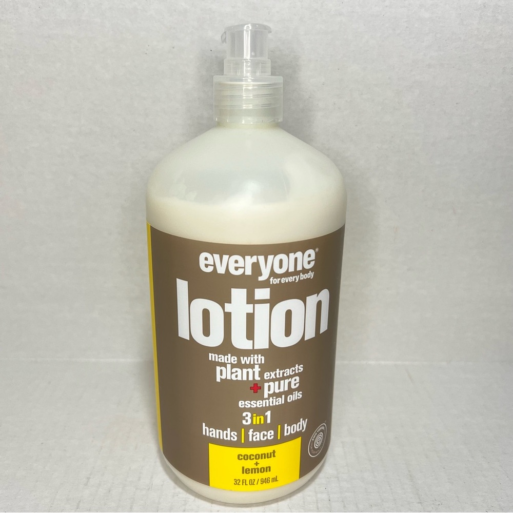 Everyone Hand & Body Lotion 32oz Coconut Lemon Organic New